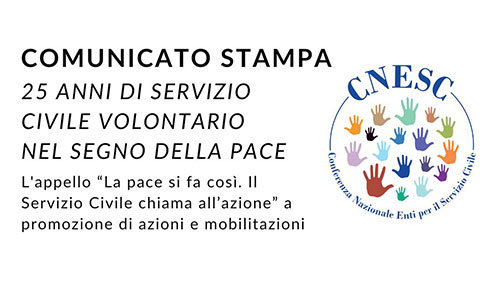 comunicato stampa cnesc 25 anni servizio civile