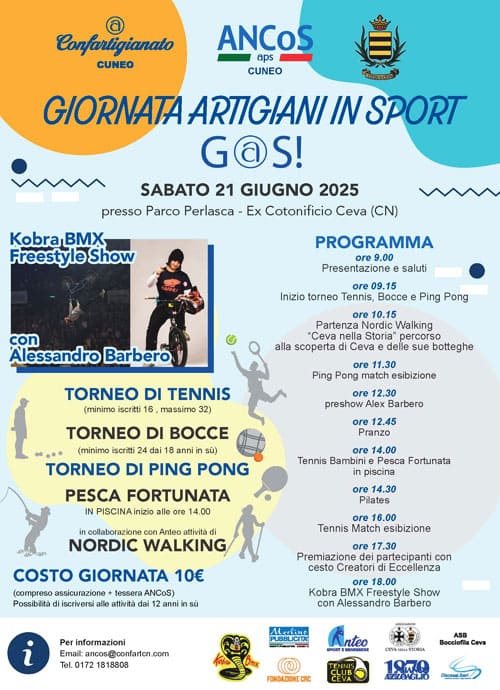 programma completo artigiani in sport ceva 2025