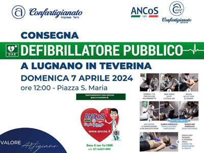 Consegna defibrillatore a Lugnano in Teverina