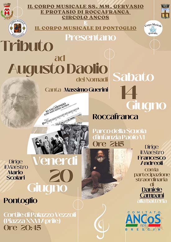 daolio nomadi canzoni tributo roccafranca e pontoglio programma