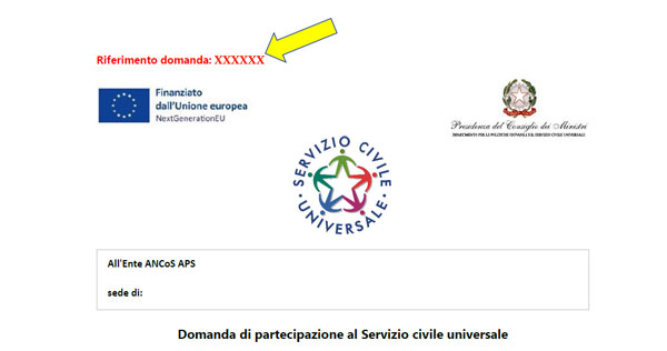 Domanda Servizio Civile Universale