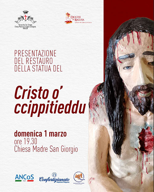 presentazione cristo deriso presentazione statua restaurata cristo deriso ragusa