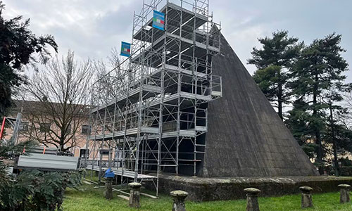 facciata piramide ossario bicocca novara
