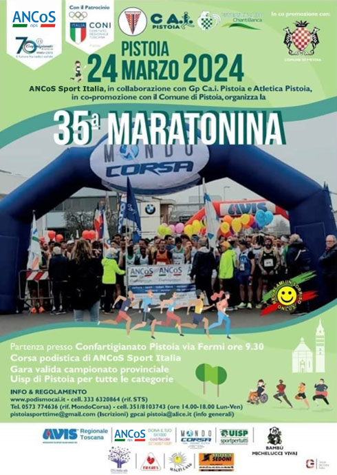 Locandina 35ima Maratonina di Pistoia