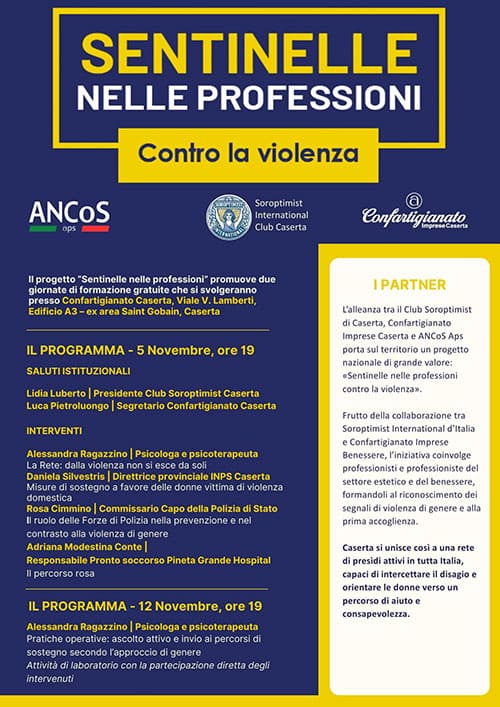 programma sentinelle nelle professioni caserta