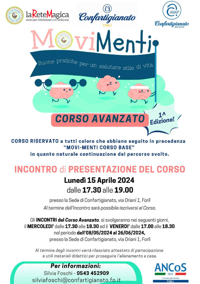 Presentazione corso avanzato a Forlì, dedicato all'invecchiamento attivo e sano