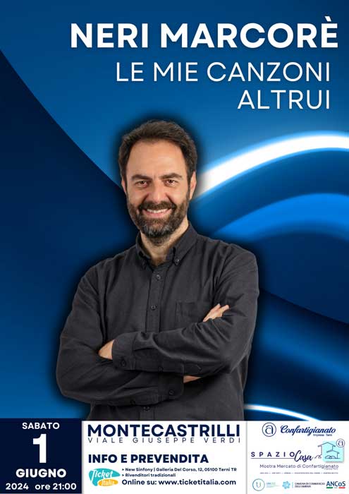 Neri Marcorè Le Mie Canzoni Altrui a Montecastrilli il 1° Maggio