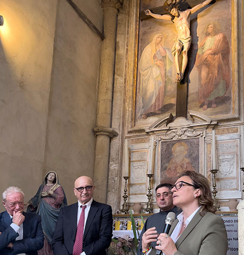 presentazione restauro ultimato napoli crocifisso